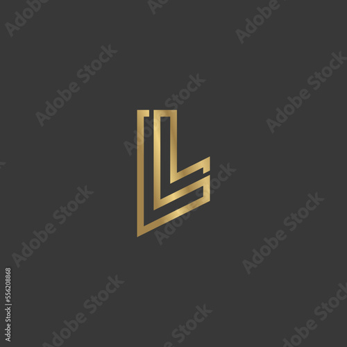 Alphabet letters Initials Monogram logo LL L