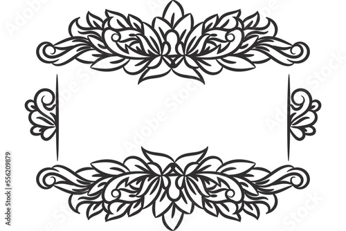 floral frame with ornament