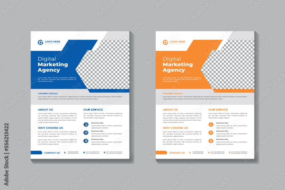 creative corporate business agency flyer template design
