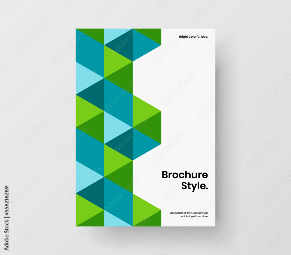 Bright corporate identity vector design layout. Isolated geometric shapes flyer illustration.