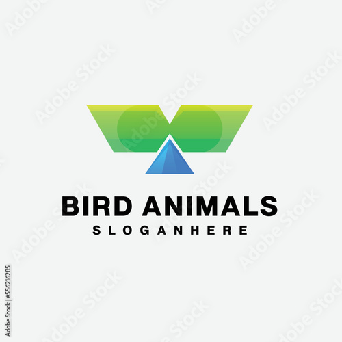 bird animals logo design gradient illustration Free Download bird animals logo design gradient illustration - GFXLoad