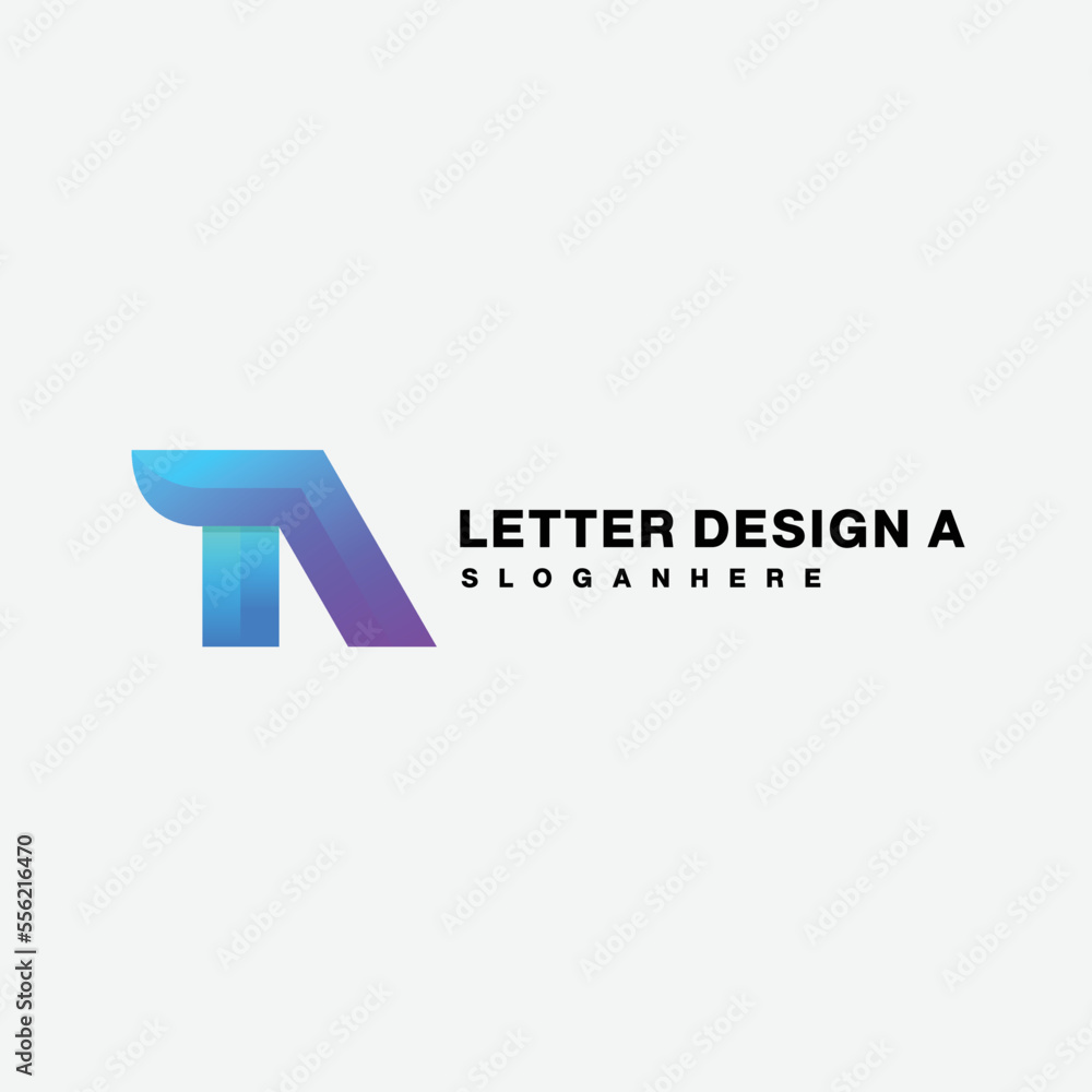 letter design a logo gradient color icon letter design a logo gradient color icon