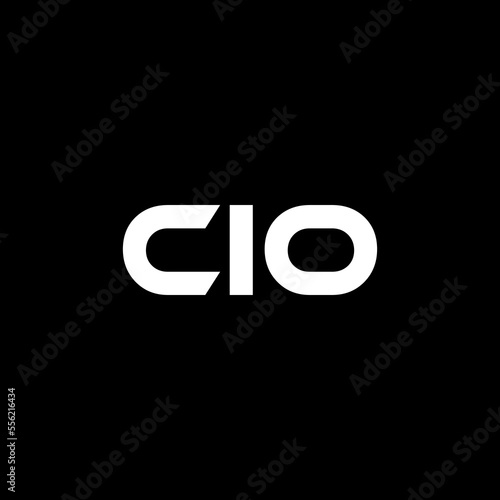 CIO letter logo design with black background in illustrator, vector logo modern alphabet font overlap style. calligraphy designs for logo, Poster, Invitation, etc.
