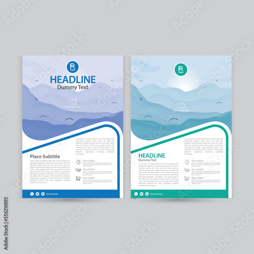 Press ad, poster, flyer, pamphlet, brochure, cover design layout, vector template in A4 size