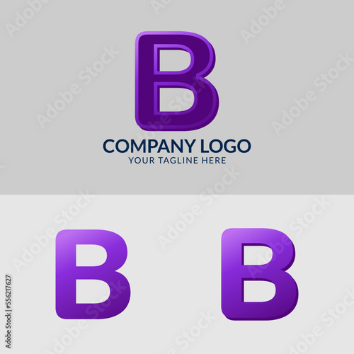 Creative B Letter logo design for corporate identity.