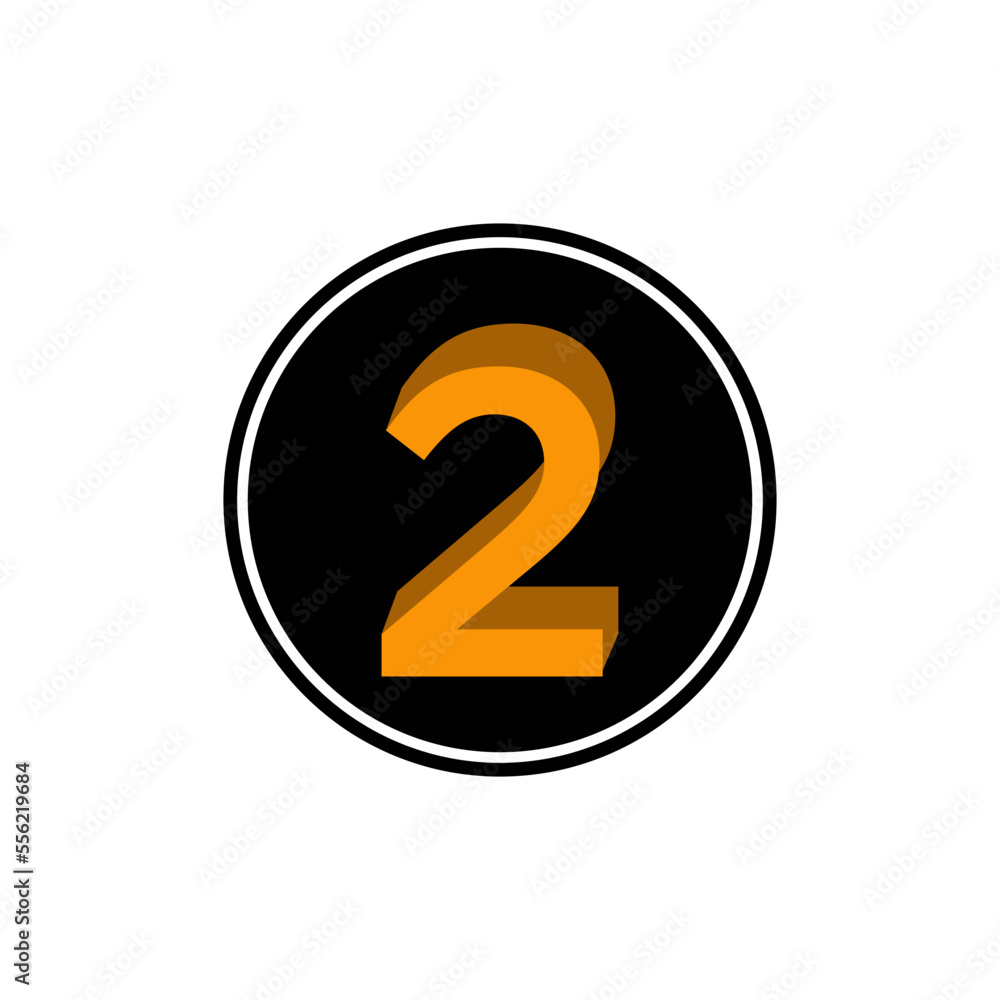 Push number icon circle vector logo design template Push number icon circle vector logo design template