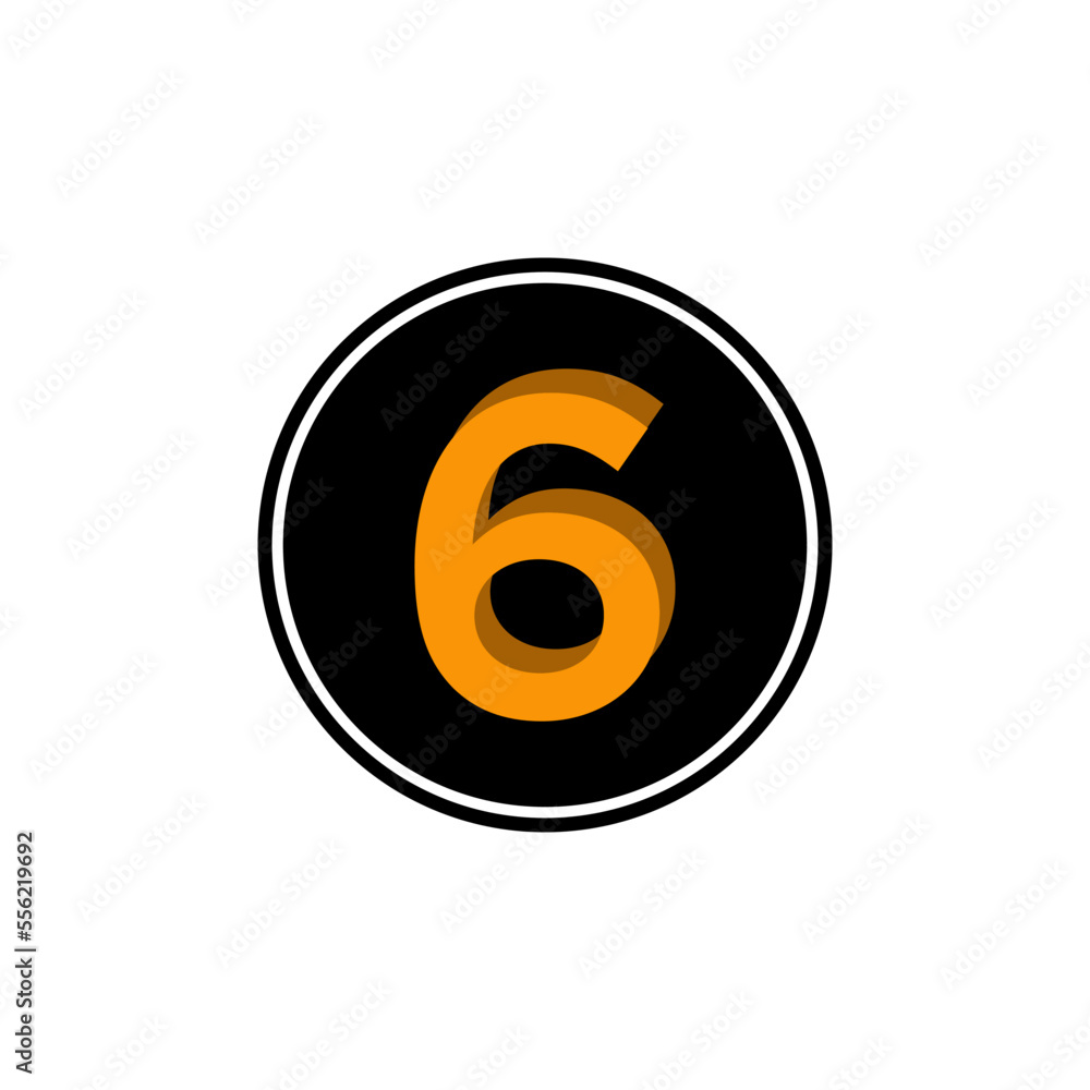 Push number icon circle vector logo design template Push number icon circle vector logo design template