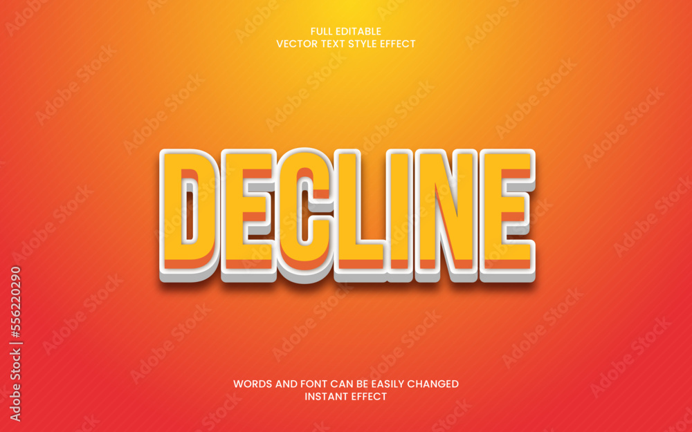Decline Text Effect Decline Text Effect