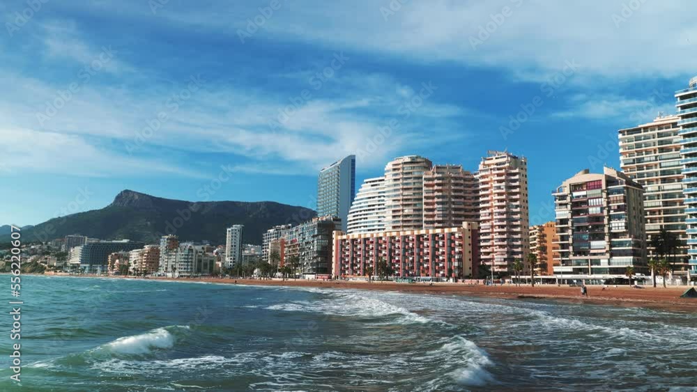 Lots of buildings, residential complexes and hotel on first line by sea in Calpe Lots of buildings, residential complexes and hotel on first line by sea in Calpe