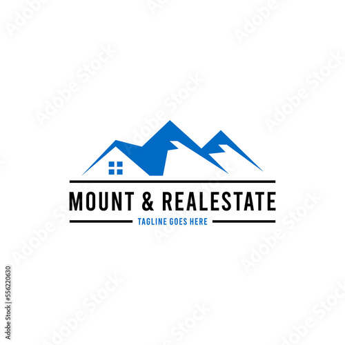 mountain logo design real estate vector template 