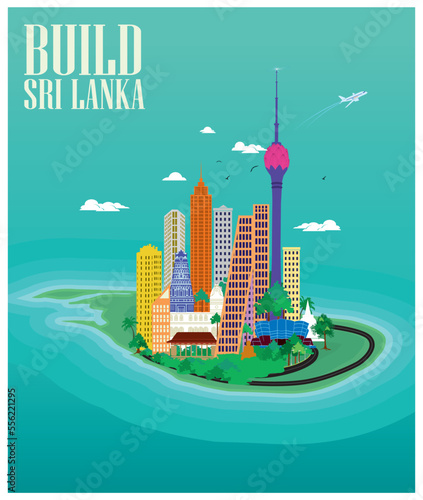 Build Sri Lanka Vector Illustration
