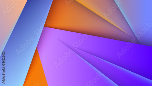 abstract colorful background with 3d overlap triangle and stripes