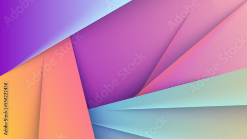 abstract colorful background with 3d overlap triangle and stripes