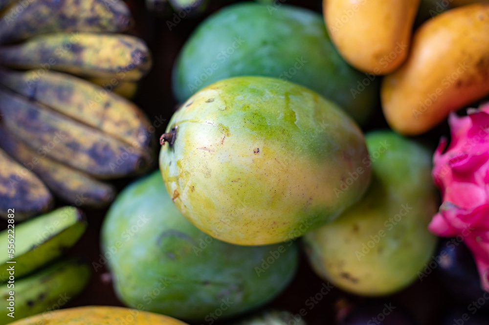 Set of Balinese fruits and vegetables . Flat lay Set of Balinese fruits and vegetables . Flat lay
