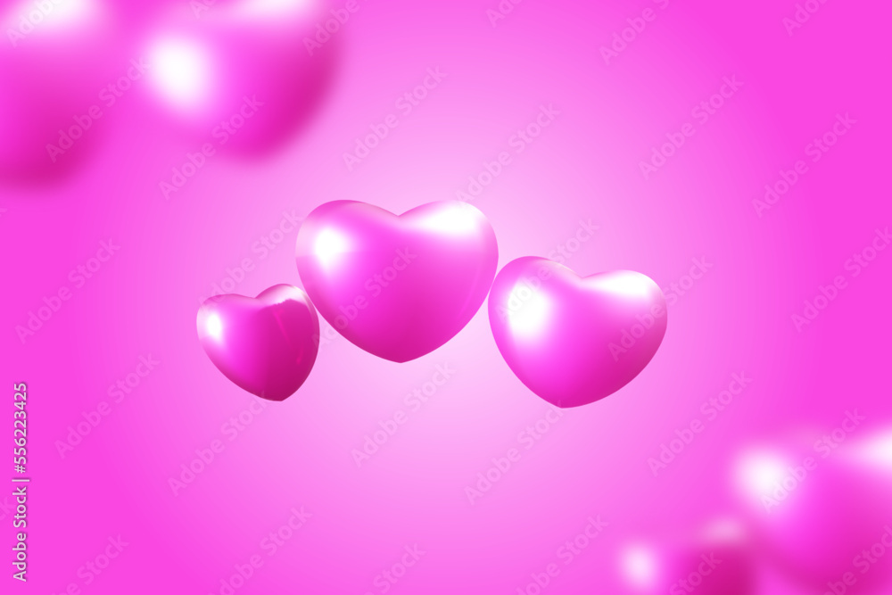 Abstract 3d Heart shape background.