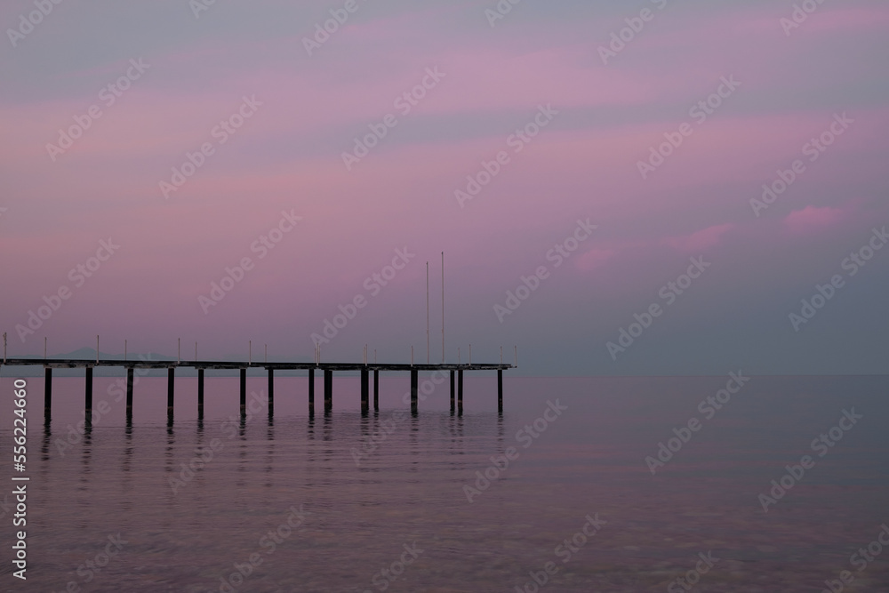 pink sunset on mediterranean sea
pink sky