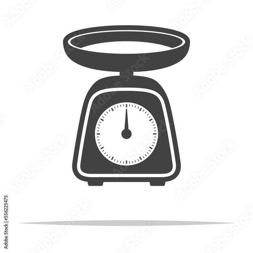 Kitchen scale icon transparent vector isolated