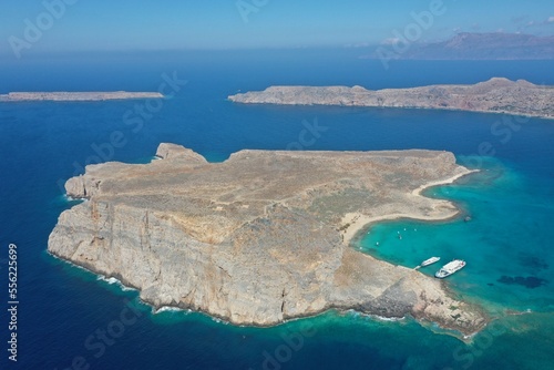 Aerial shooting of islands in Greece
