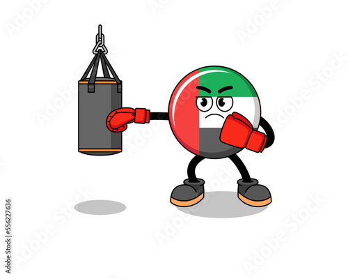 Illustration of UAE flag boxer