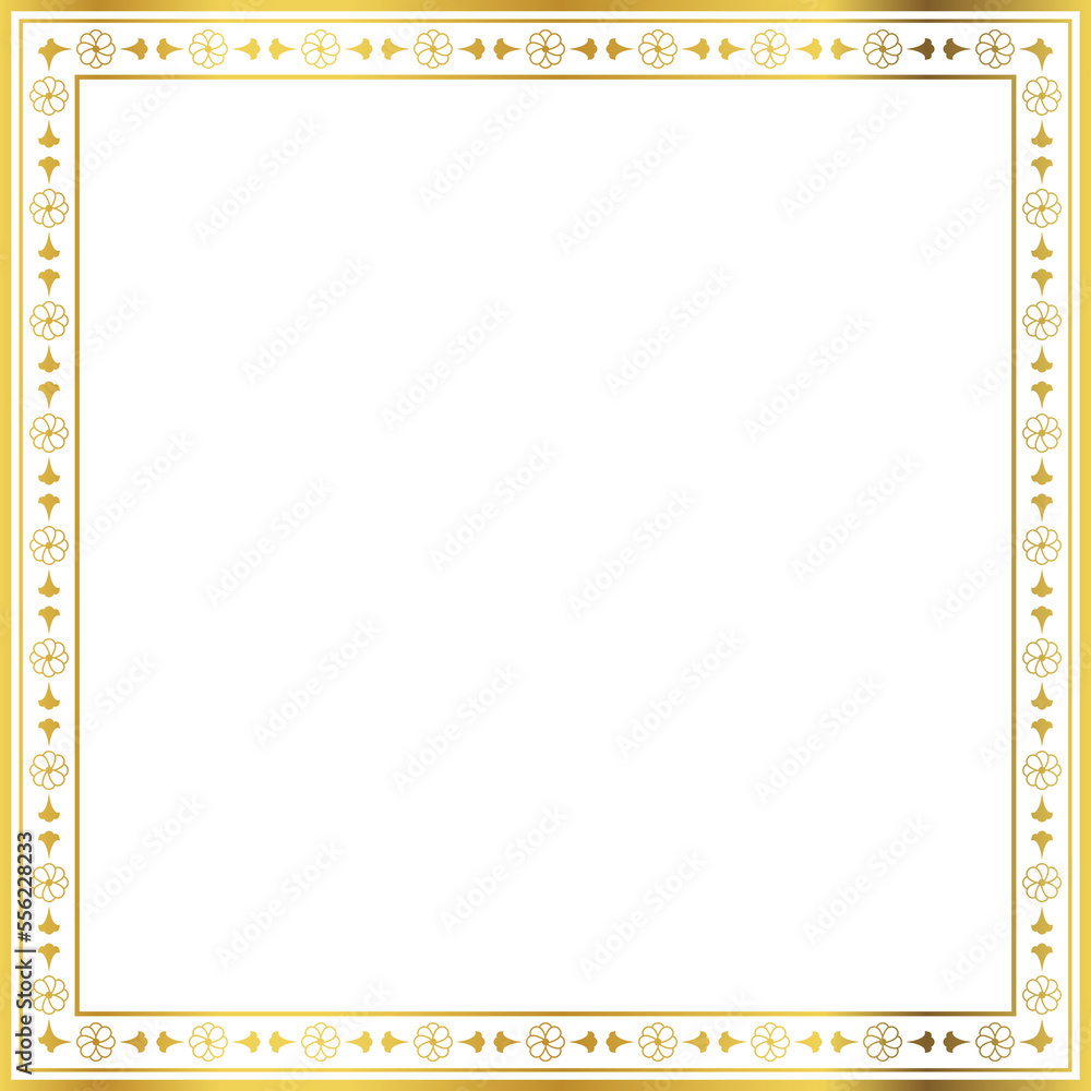 Luxury golden square frame botanic garden vingate pattern Luxury golden square frame botanic garden vingate pattern