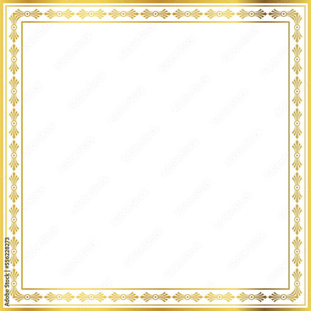 Luxury golden square frame botanic garden vingate pattern Luxury golden square frame botanic garden vingate pattern