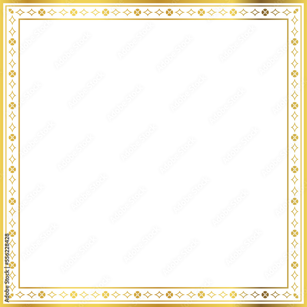 Luxury golden square frame botanic garden vingate pattern Luxury golden square frame botanic garden vingate pattern