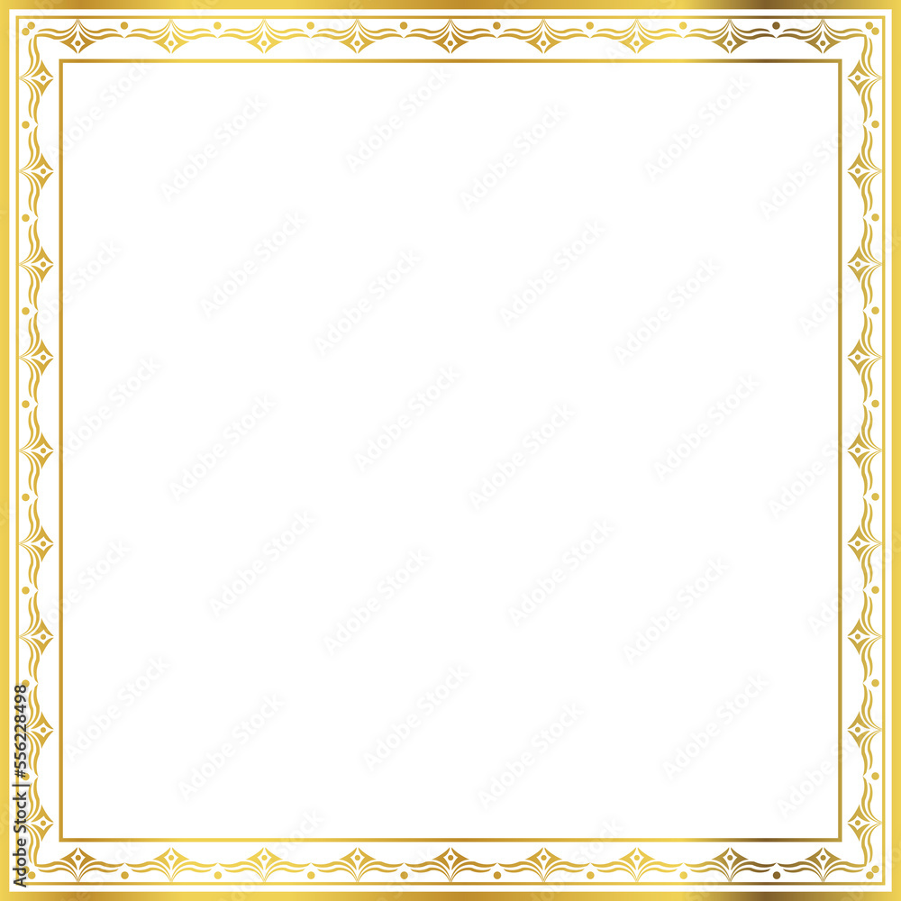 Luxury golden square frame botanic garden vingate pattern Luxury golden square frame botanic garden vingate pattern