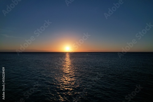 sunset over the sea, sun down © Vicente