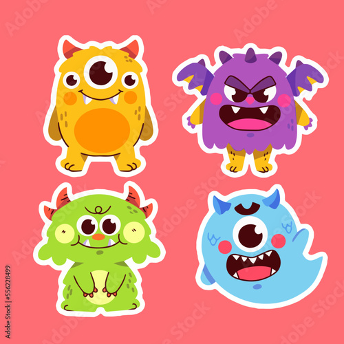 unique and cute little critters sticker collection 5 doodle illustration element
