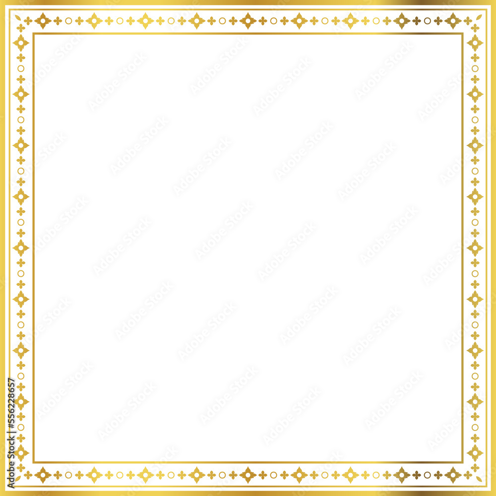 Luxury golden square frame botanic garden vingate pattern Luxury golden square frame botanic garden vingate pattern