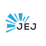JEJ letter logo. JEJ blue image on white background and black letter. JEJ technology Monogram logo design for entrepreneur and business. JEJ best icon. 
