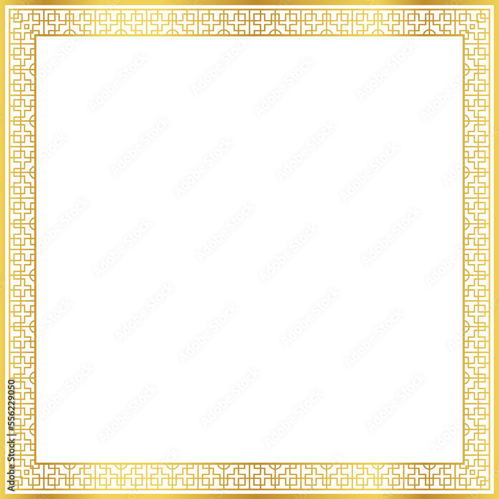 Luxury golden square frame botanic garden vingate pattern Luxury golden square frame botanic garden vingate pattern