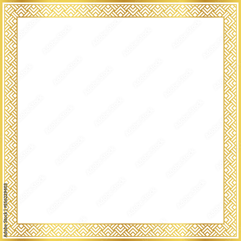 Luxury golden square frame botanic garden vingate pattern Luxury golden square frame botanic garden vingate pattern