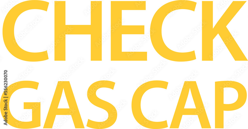 Check Gas Cap Illustrated Icon Dashboard Warning Signs Instrument