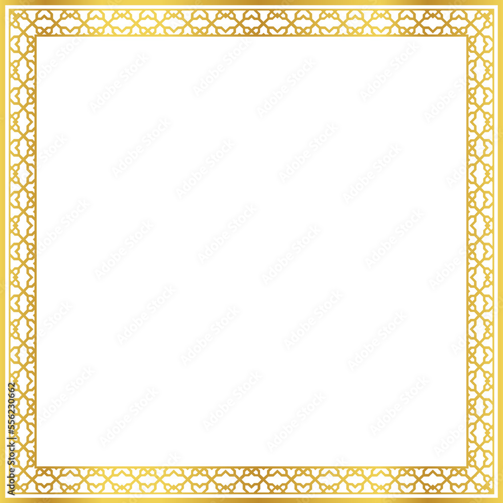 Luxury golden square frame botanic garden vingate pattern Luxury golden square frame botanic garden vingate pattern
