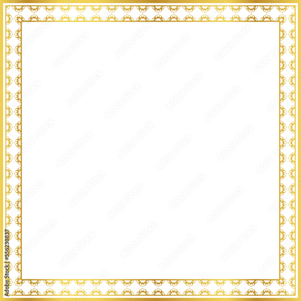 Luxury golden square frame botanic garden vingate pattern Luxury golden square frame botanic garden vingate pattern