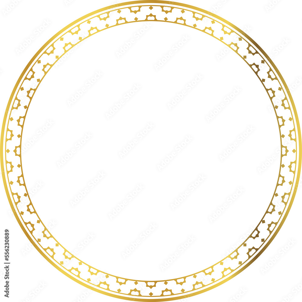 Luxury golden round frame botanic garden vingate pattern Luxury golden round frame botanic garden vingate pattern