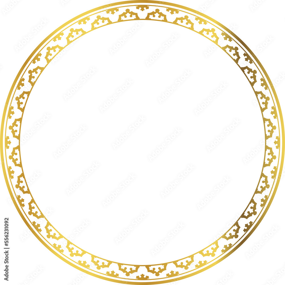 Luxury golden round frame botanic garden vingate pattern Luxury golden round frame botanic garden vingate pattern