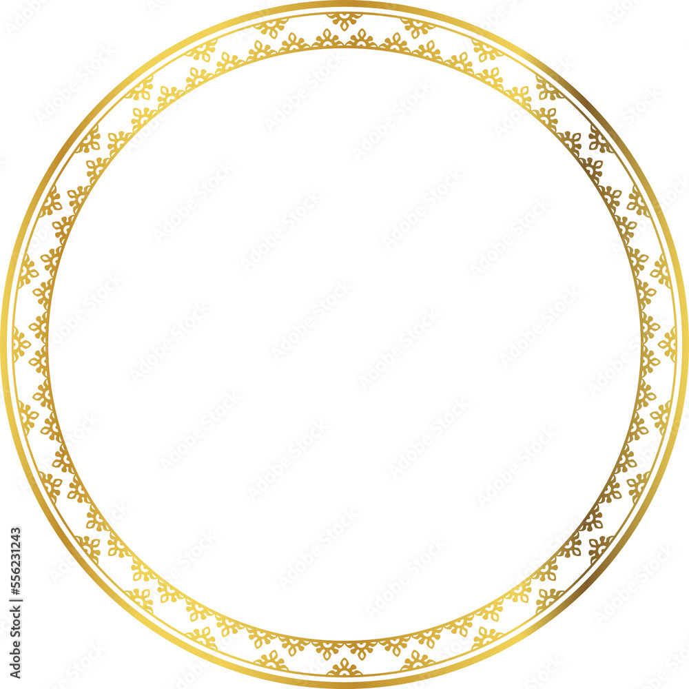 Luxury golden round frame botanic garden vingate pattern Luxury golden round frame botanic garden vingate pattern