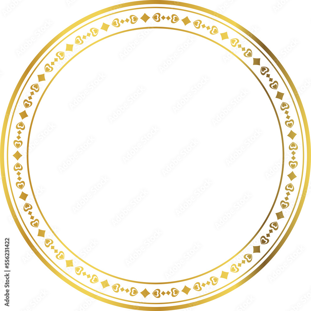 Luxury golden round frame botanic garden vingate pattern Luxury golden round frame botanic garden vingate pattern