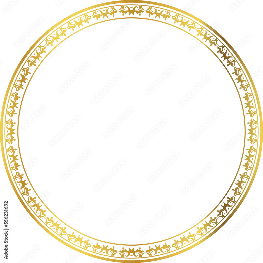 Luxury golden round frame botanic garden vingate pattern Luxury golden round frame botanic garden vingate pattern
