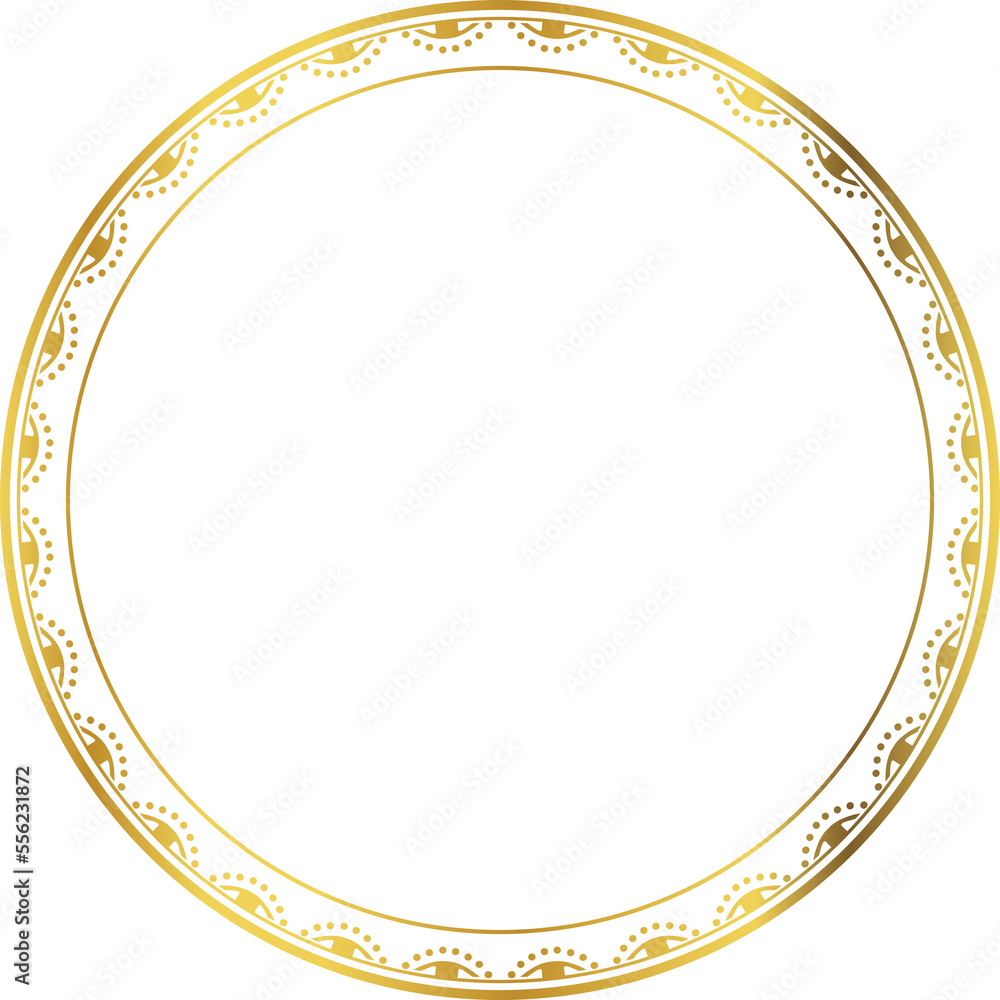 Luxury golden round frame botanic garden vingate pattern Luxury golden round frame botanic garden vingate pattern