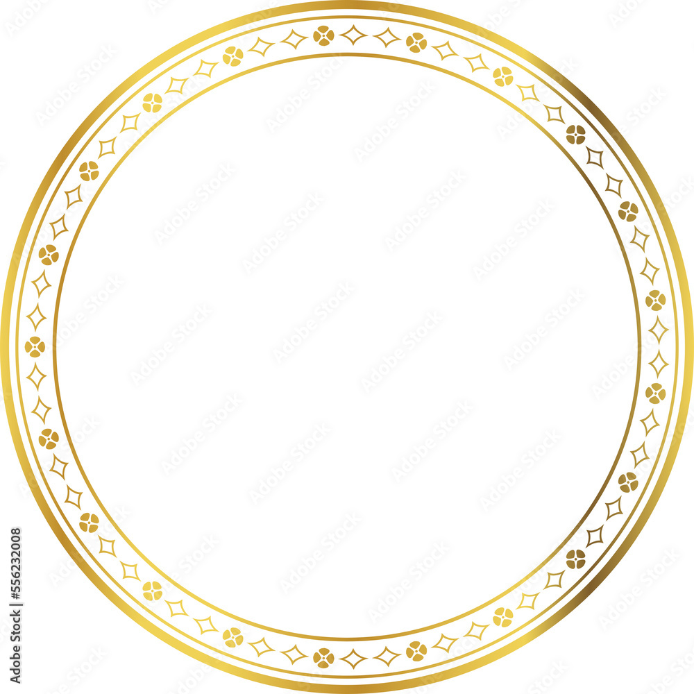 Luxury golden round frame botanic garden vingate pattern Luxury golden round frame botanic garden vingate pattern