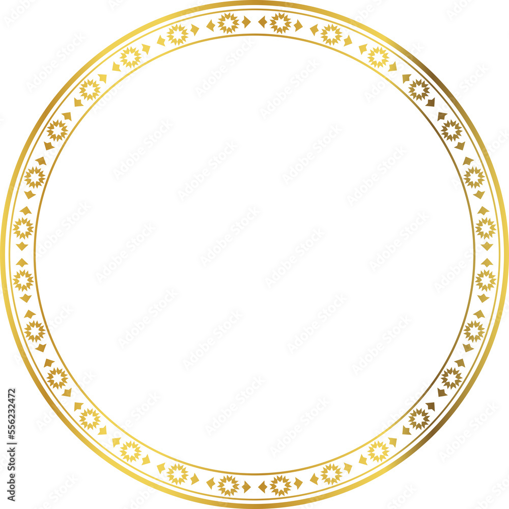 Luxury golden round frame botanic garden vingate pattern Luxury golden round frame botanic garden vingate pattern