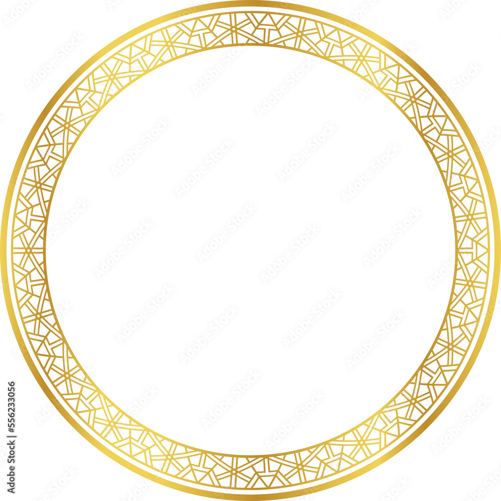 Luxury golden round frame botanic garden vingate pattern Luxury golden round frame botanic garden vingate pattern