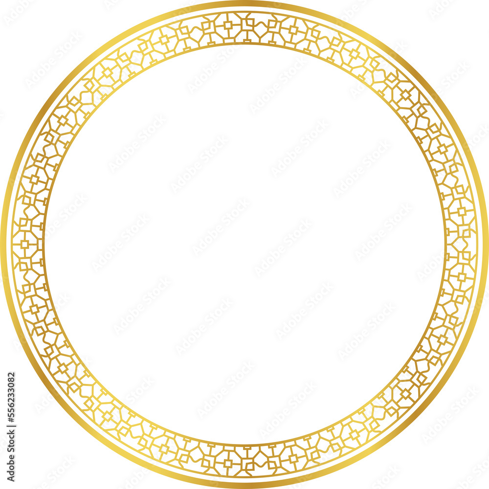 Luxury golden round frame botanic garden vingate pattern Luxury golden round frame botanic garden vingate pattern