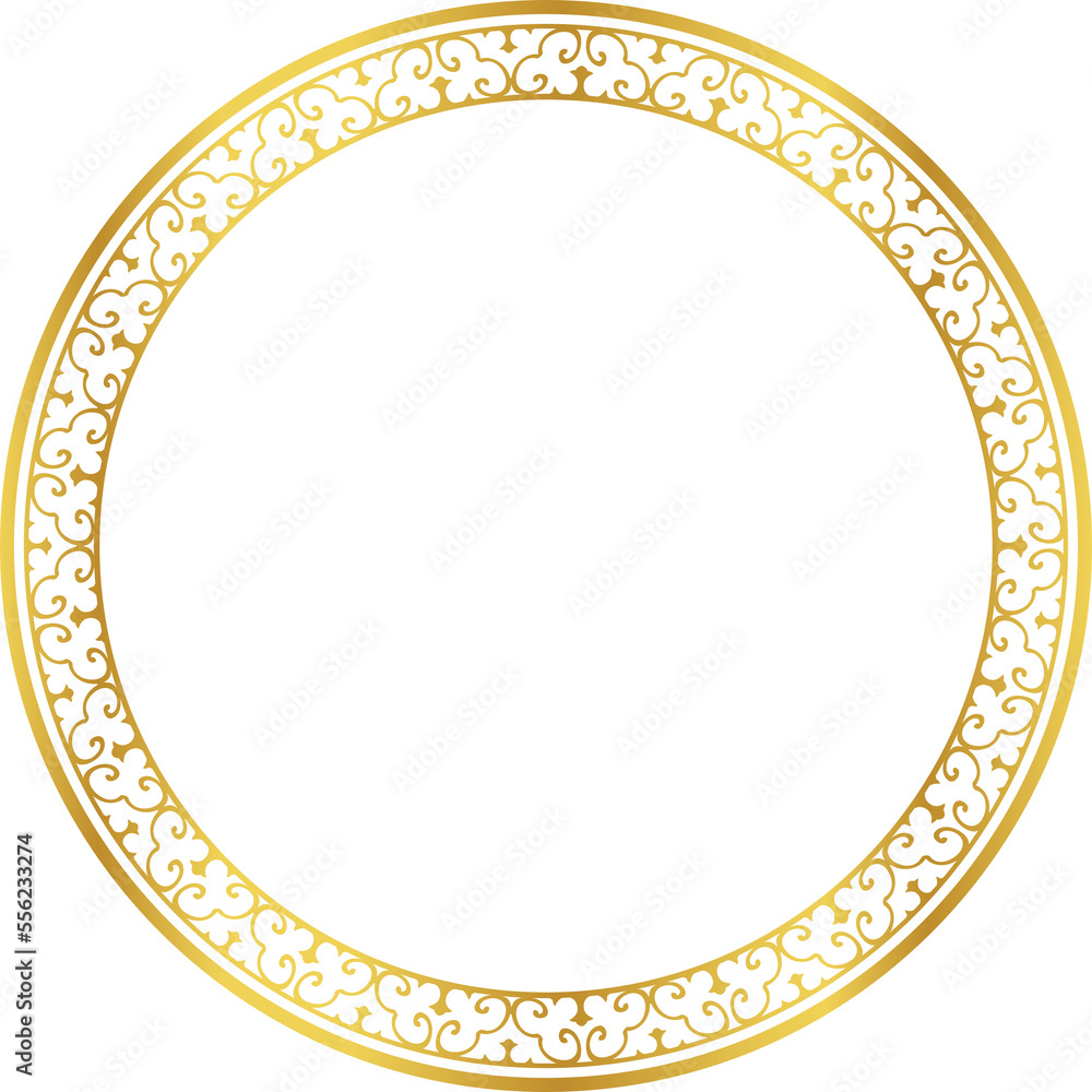 Luxury golden round frame botanic garden vingate pattern Luxury golden round frame botanic garden vingate pattern