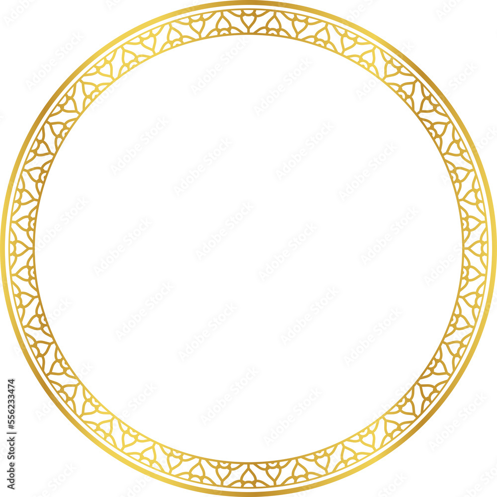 Luxury golden round frame botanic garden vingate pattern Luxury golden round frame botanic garden vingate pattern