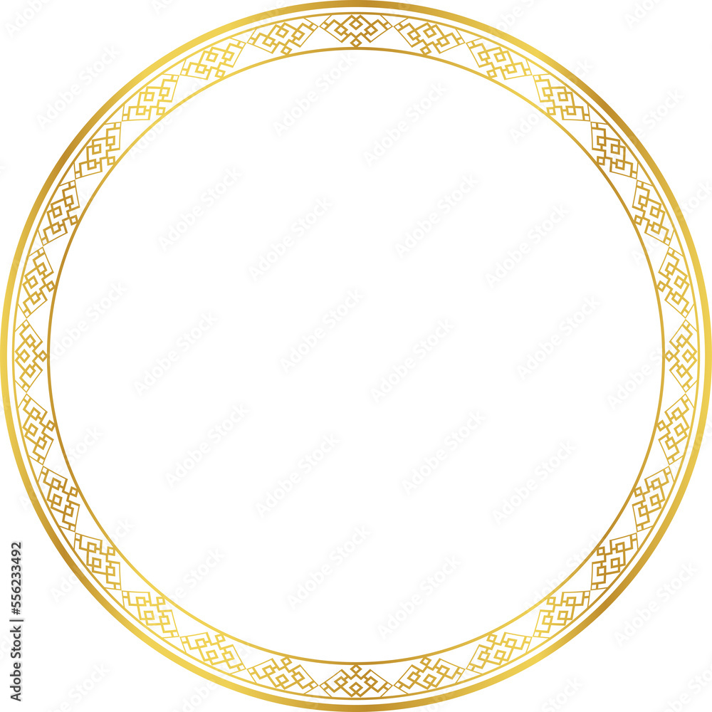Luxury golden round frame botanic garden vingate pattern Luxury golden round frame botanic garden vingate pattern