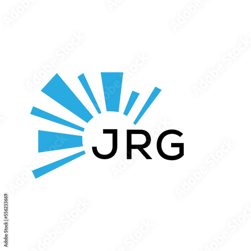 JRG letter logo. JRG blue image on white background and black letter. JRG technology  Monogram logo design for entrepreneur and business. JRG best icon.
 photo